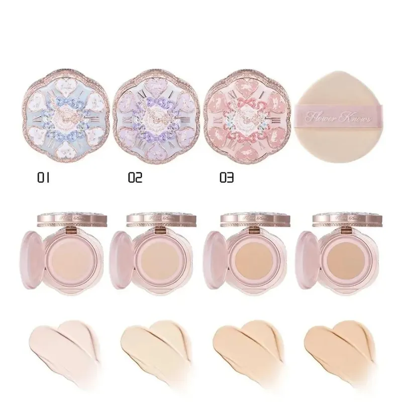 Flower Knows Bunny Garden Collection Lip Cream Blush Air Cushion CC Cream Liquid Foundation Makeup Set Full Professional — image 4