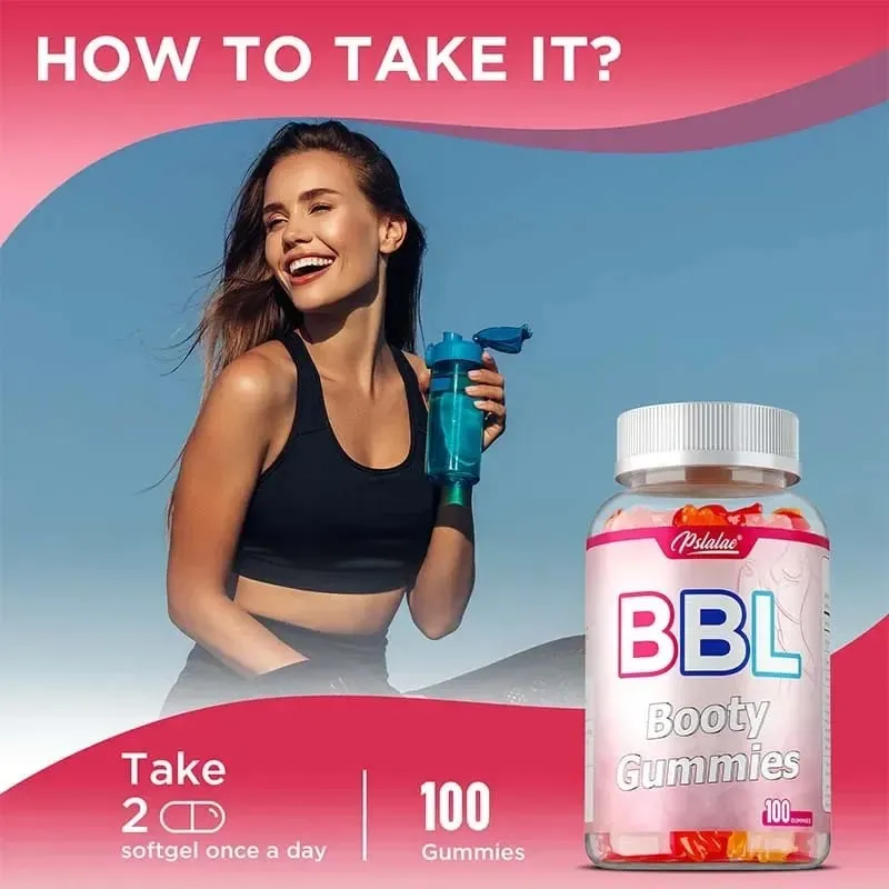 BBL Gummies for Bigger Butt Growth - Shape Female Body Tighten Buttocks Prevent Sagging and Collapse Increase Sexy Buttocks