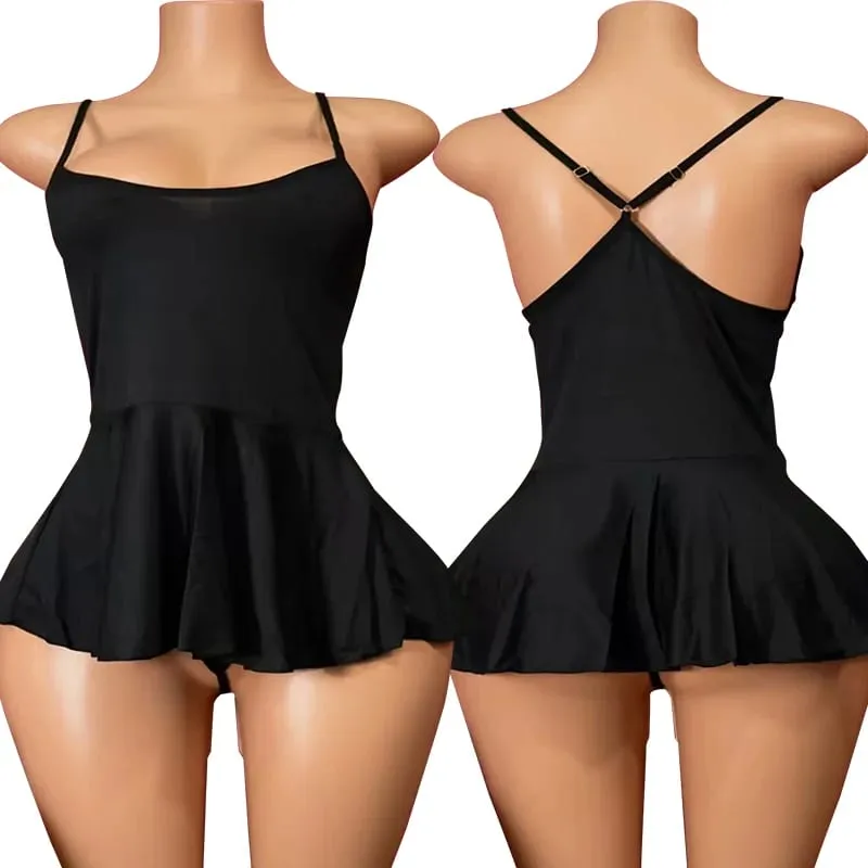 Màu Đỏ Gợi Cảm Crotchless Váy Đầm Cho Nữ Mùa Hè Hở Lưng Mini Váy Ngủ Trơn Trượt Áo Vestidos Y2k Quần Áo Trang Phục Dạ Hội — image 9
