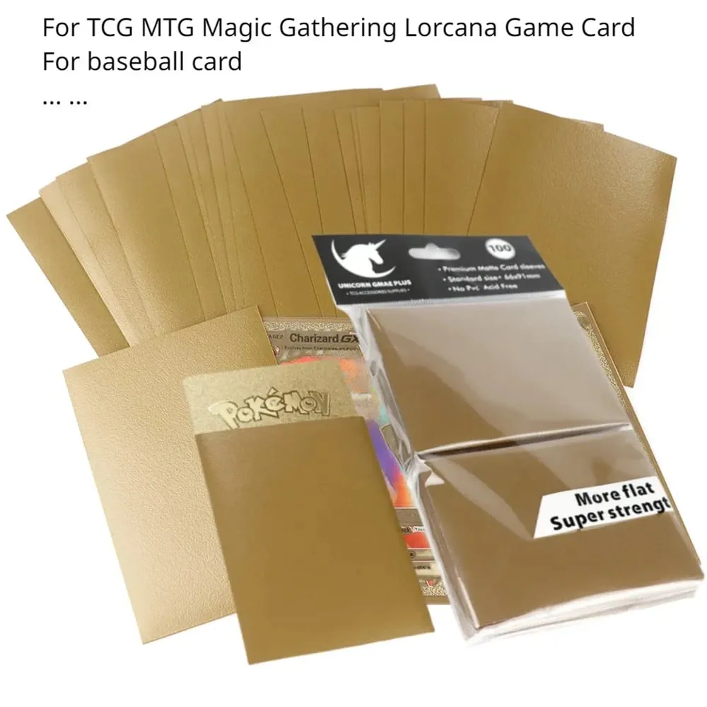 100pcs 2.5 "x 3.5" Premium Trading Card แขน 66x91 มม.ขนาดมาตรฐานกระดานการ์ดเกมสำหรับ MTG Magic Gathering Lorcana การ์ดเกม — image 4