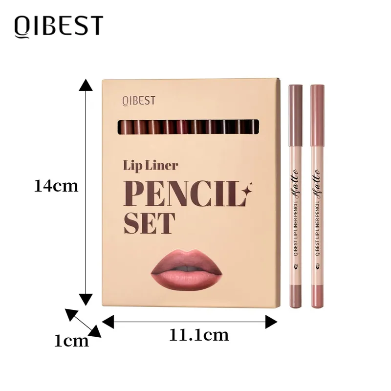 12 Colors Lip Liner Pen Set Lasting Waterproof Sweatproof Easy Coloring Non-fading Color Rendering Lipliner Set Cosmetics — image 6