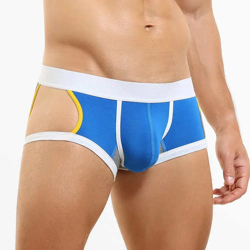 Men's Low-Waist U-Shape Flat Briefs Underwear Trendy Side-Light Design Comfortable Innerwear for Men — image 9