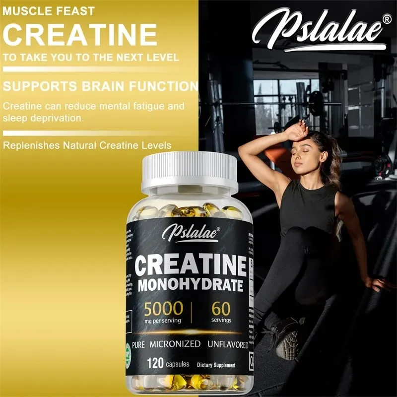 Creatine Monohydrate - Boost Muscle Strength Promote Muscle Growth Improve Athletic Performance Vegetarian Gluten-free