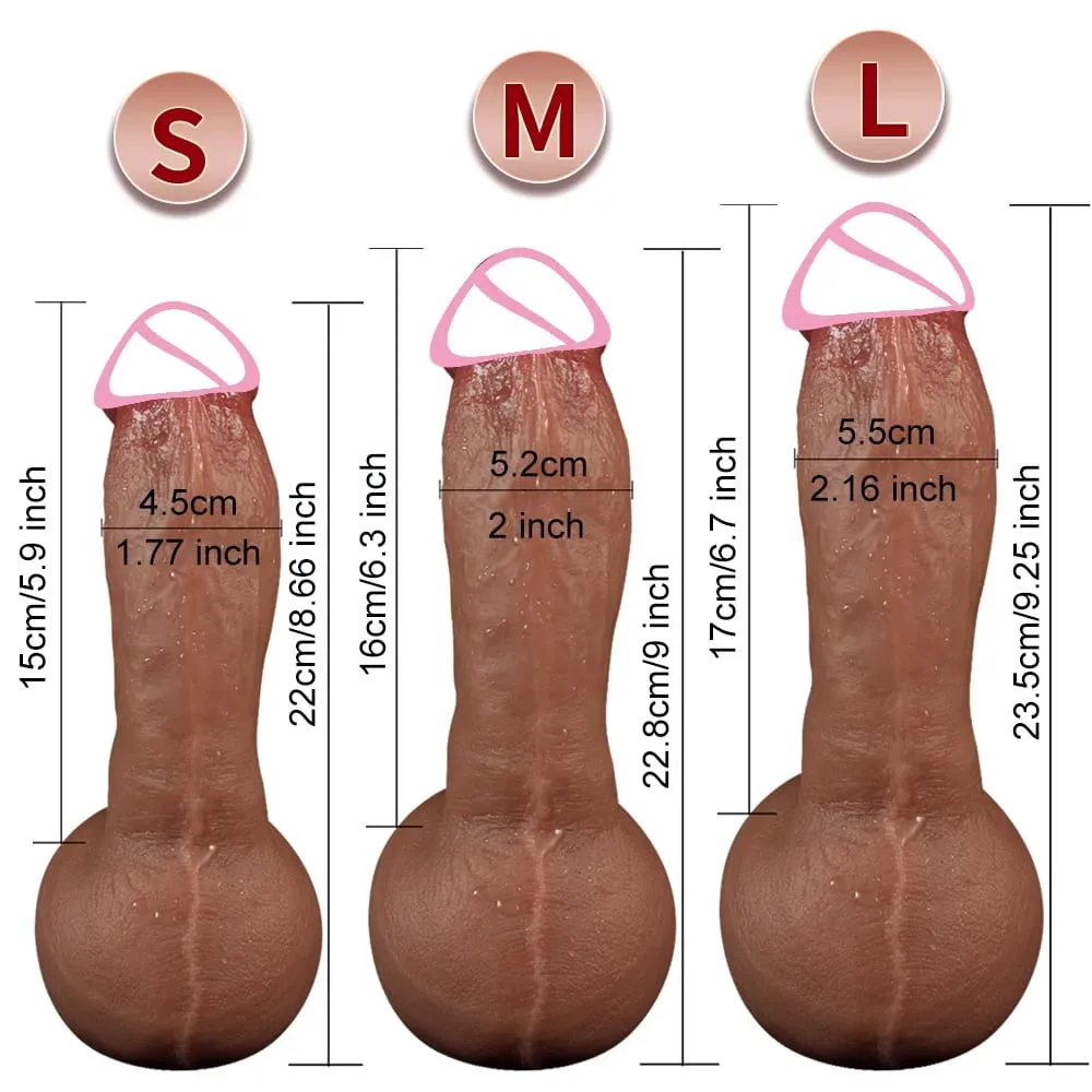 3 Sizes Soft Skin Feel Realistic Thick Dildo Adult Masturbation Silicone Dick Big Penis Anal Plug 18+ Sex Toy for Men Women Gay