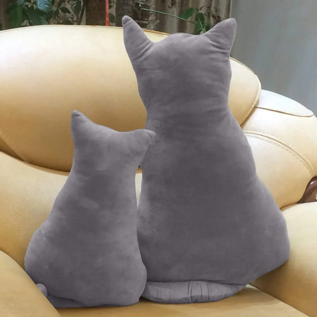 Plush Toy Cute Cat Soft Back Shadow Plush Toy Sofa Pillow Seat Cushion Birthday Gift for Boys Girls Kids — image 8