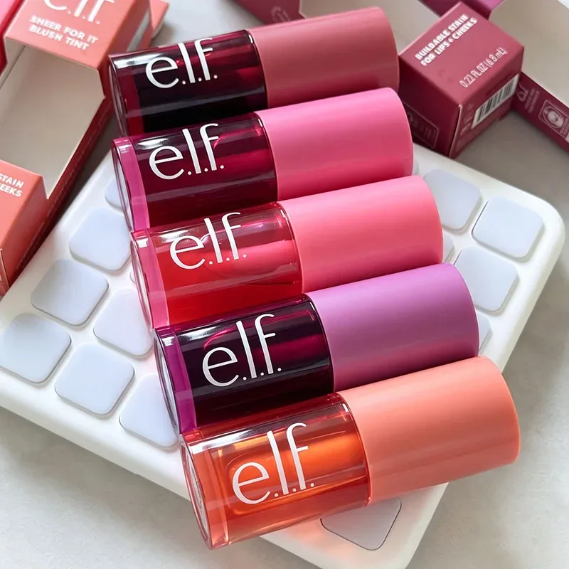 New Elf 8-color Lip Gloss & Multicolored Powder Blush Fine Texture Lightweight Moisturizing Nourishing Lip Balm Care Cosmetics — image 7