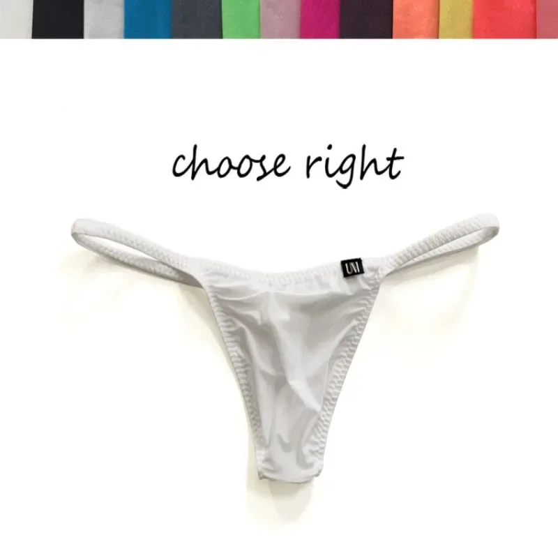 Men's Sexy Low Waist Semi-Transparent Thin Thong Underwear Tight Fitting Bagless G-Strings Hot Summer Choice — image 10