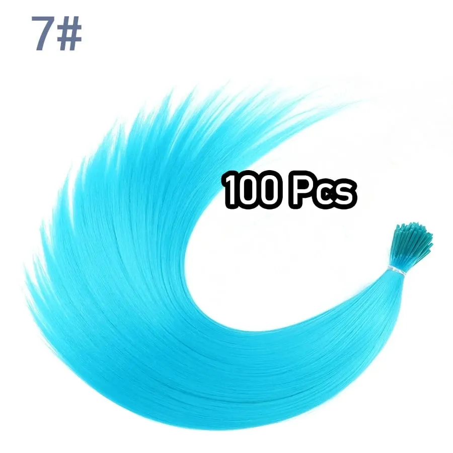 48Pcs Women's Colorful Synthetic Hair Extensions Set 38 Colors Tinsel Wig 26 Colors Feather Extensions Tool Kit for Hairdressing — image 26
