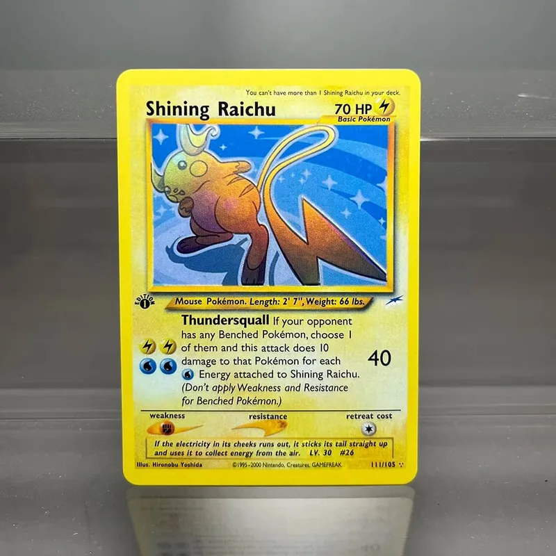 PKM Single Cards 1st Edition 1996 Raichu Charizard Dragonite PTCG Foil Cards Game Collection PKM Proxy Cards