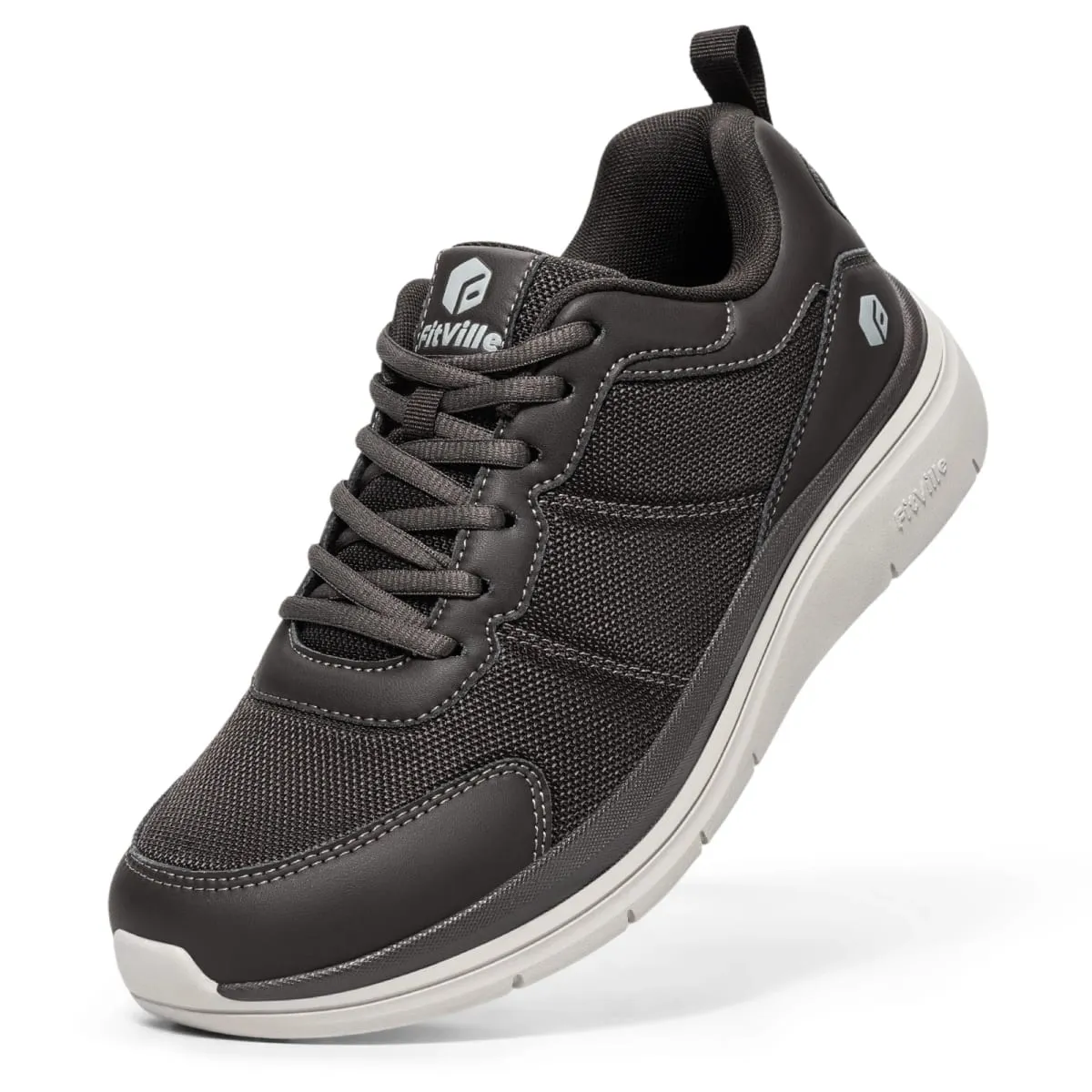 FitVille Men's Walking Shoes Wide Width Max Cushioning Lightweight Sneakers Sport Shoes for Plantar Fasciitis Pain Relief — image 8