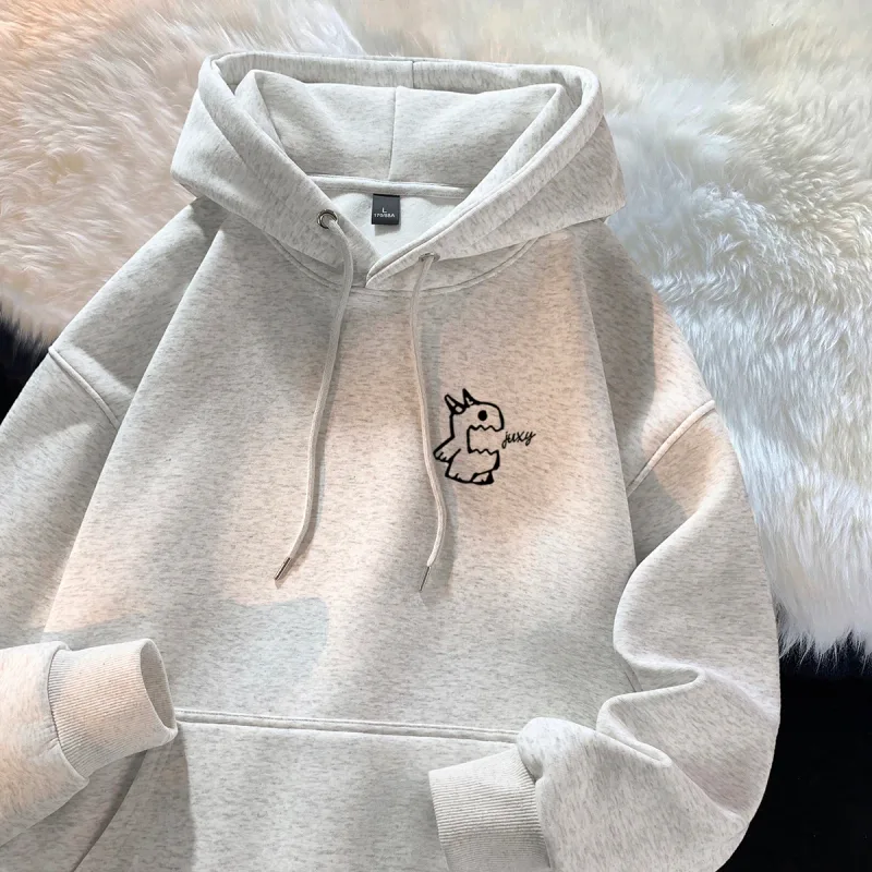 Hoodie Musim Bunga Musim Gugur Lelaki 2026 Jenama Fesyen Atas Cetakan Raksasa Berbilang Fungsian Pakaian Jalanan Kasual Berbilang Fungsi