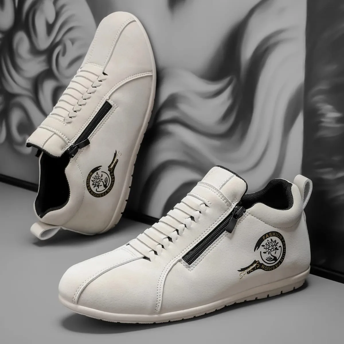 Low-Top Men's Versatile Comfortable Zippered Shoes for Outdoor Hiking and Casual Sports. — image 6