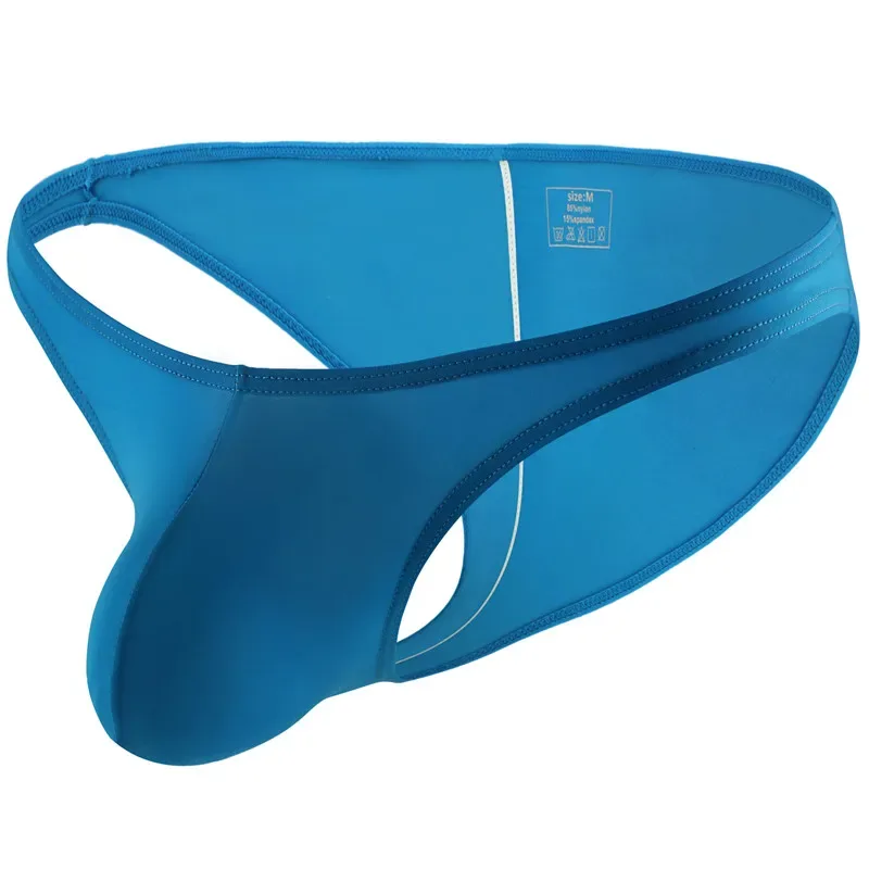 Wrinkle Large Size Male Briefs High Elastic Ice Silk Man Underwear Solid Color Youth Thin Section Comfortable Breathable Sexy