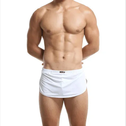전면 및 후면 독립 투피스 실키 파자마 바지 도매 및 대외 무역 대리점 남성용 홈 속옷 — image 9