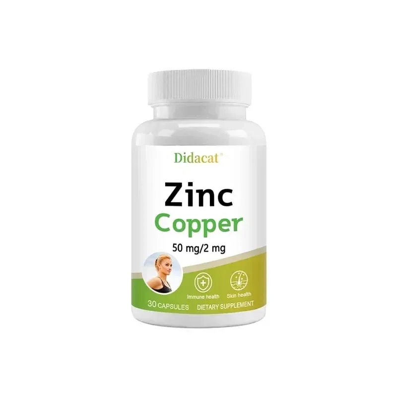 Zinc (Zinc Gluconate) 50 Mg + Copper (Copper Sulfate) Vegetarian Capsules - Gluten Free and Non-GMO 2-in-1 Mineral Formula — image 8