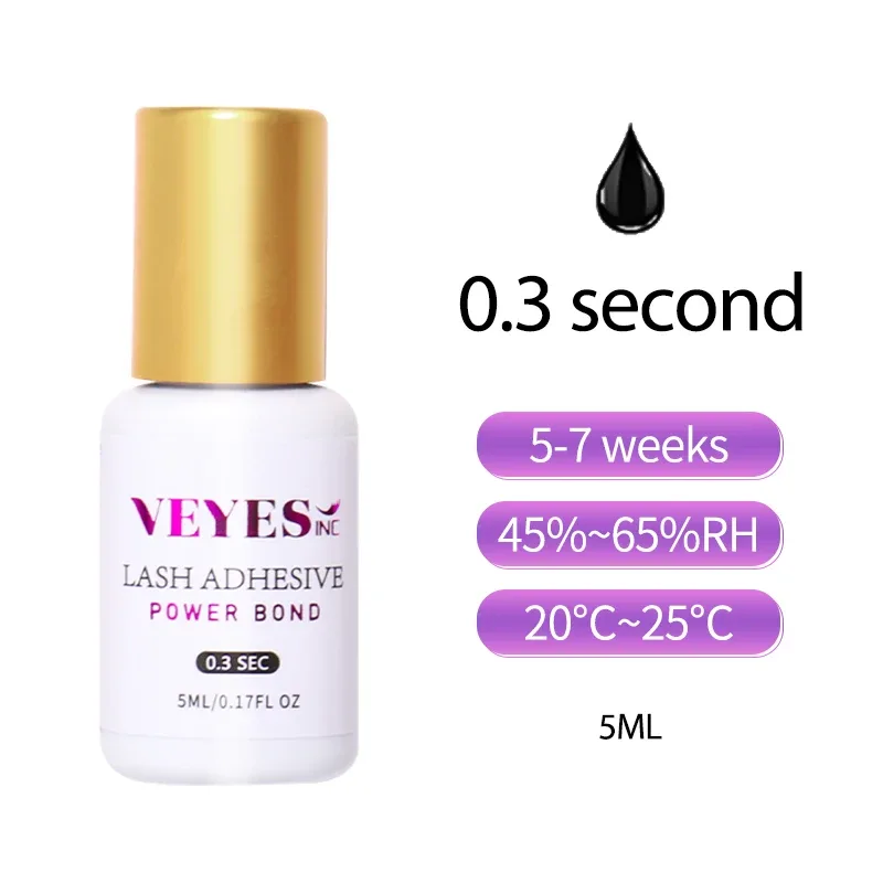 INC Eyelash Extension Glue 0.5-1 Sec Drying (0.17fl.oz / 5ml) Up to 8 Weeks Retention Adhesive Salon Use for Lash Tech