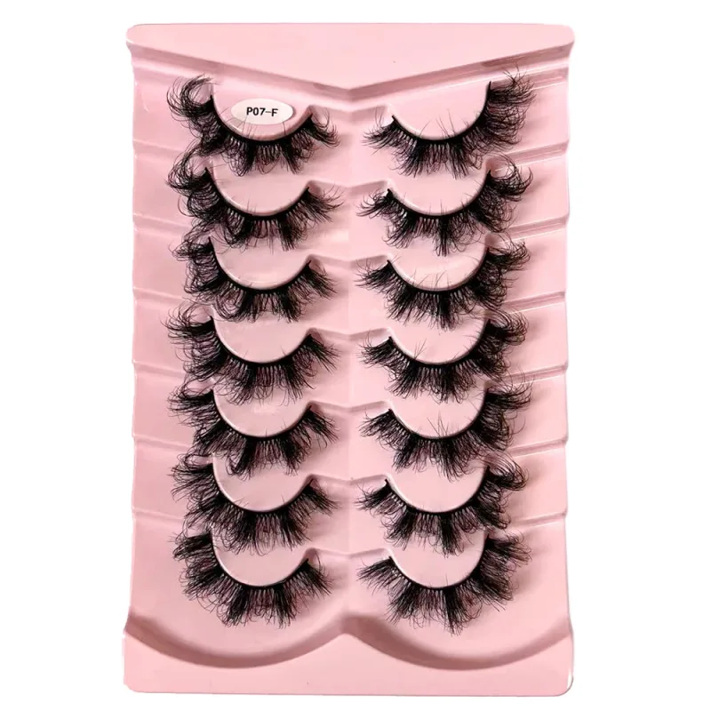 7 Pairs False Eyelashes Wispy Lashes Natural Look Fake Eyelashes Faux Mink Fluffy Strip False Lashes Pack — image 22