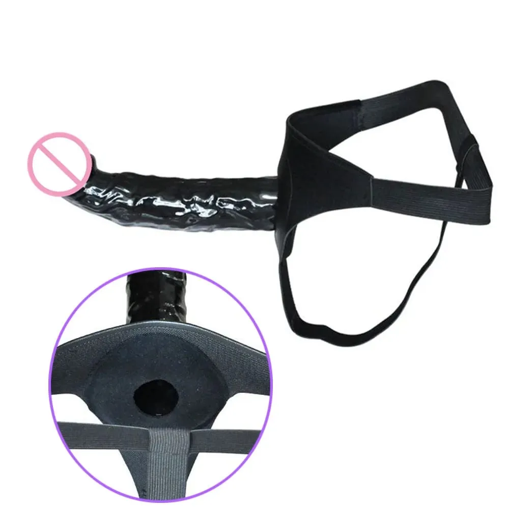 Strap on Hollow Dildo Panties Lesbian Anal cock Ultra Elastic G-Spot Erection Assist Harness Penis ED AID Dick Sex Toy for Man
