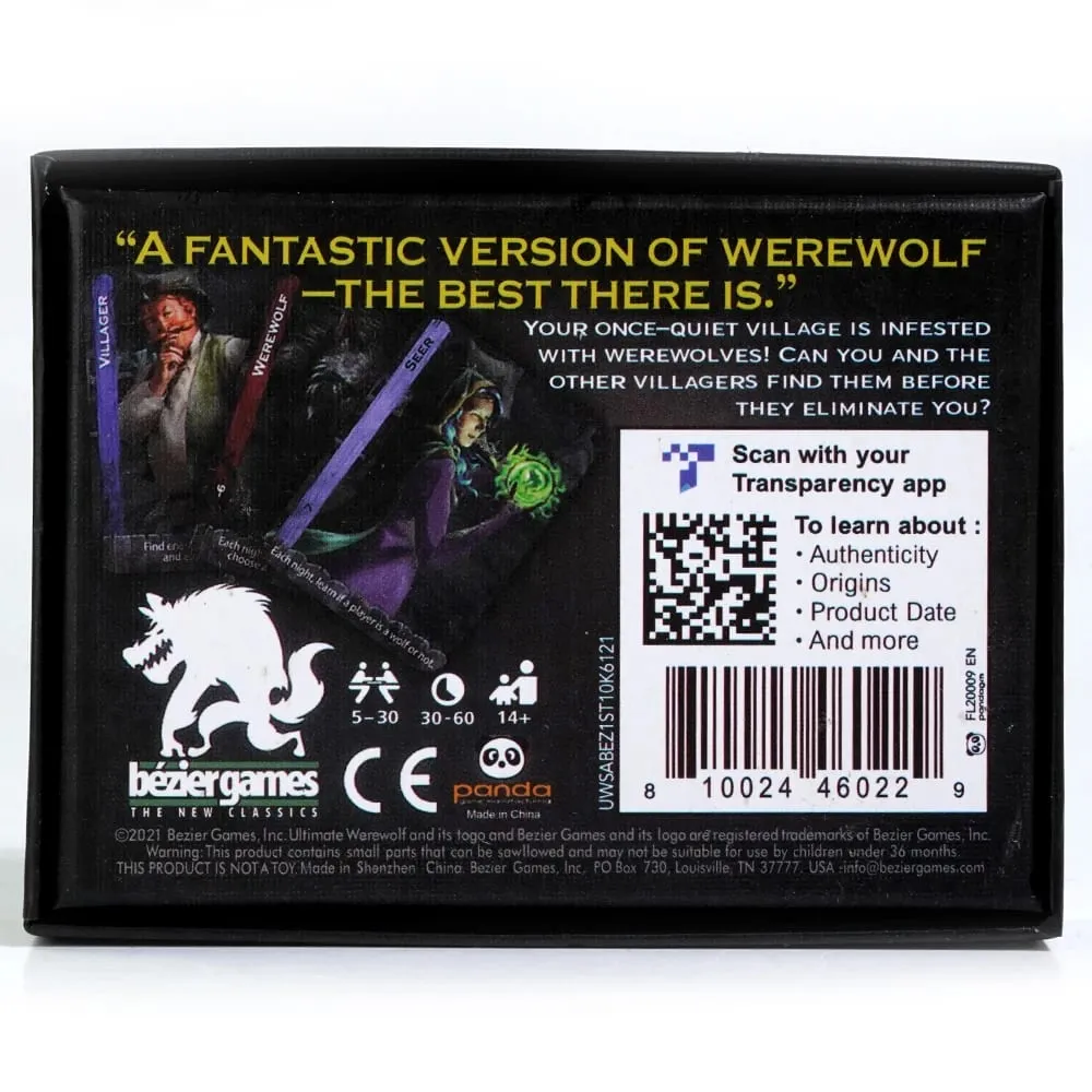 Ultimate Werewolf Revised Edition Card Game 14 Unique Roles On 34 Role Cards Keeps Games Fresh And Engaging Werewolf Party Game — image 5