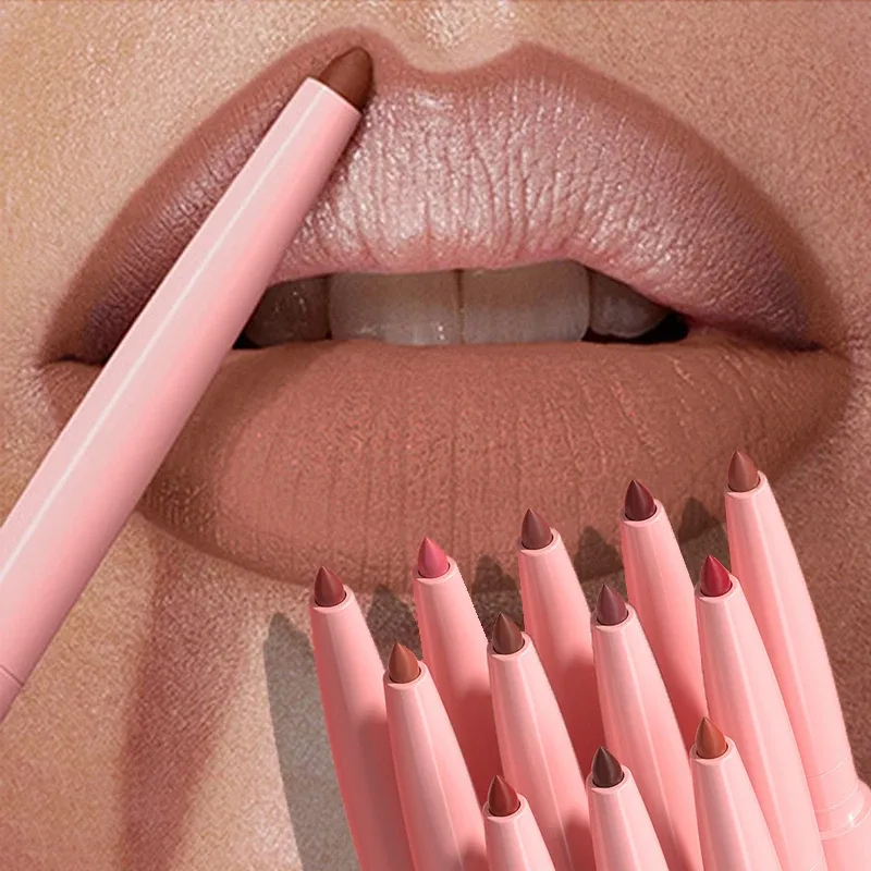 1PC Waterproof Matte Lip Liner Contours Lips in Shades Sexy Red Lipstick Matte Red Brown Lipliner Pencil Makeup Slim Lip Outline — image 3
