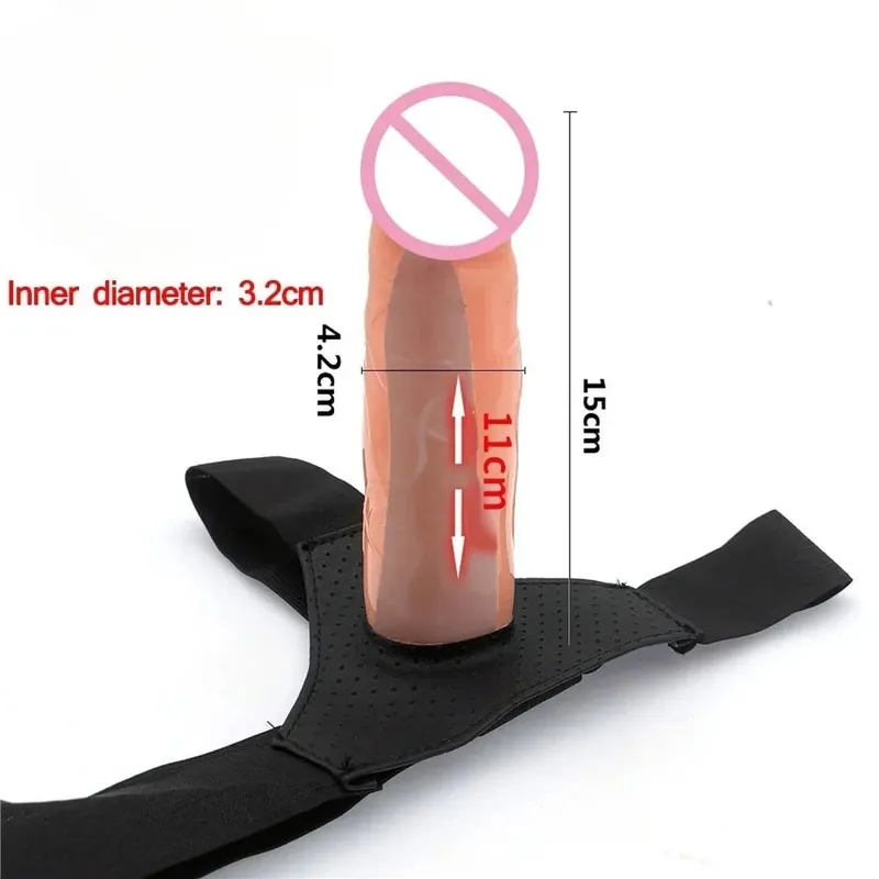 Wearable Penis For men For women Hollow Sleeve for Penis Extended set Adult sex gay Sex products Sex toys Penis Extender Lesbian — image 2