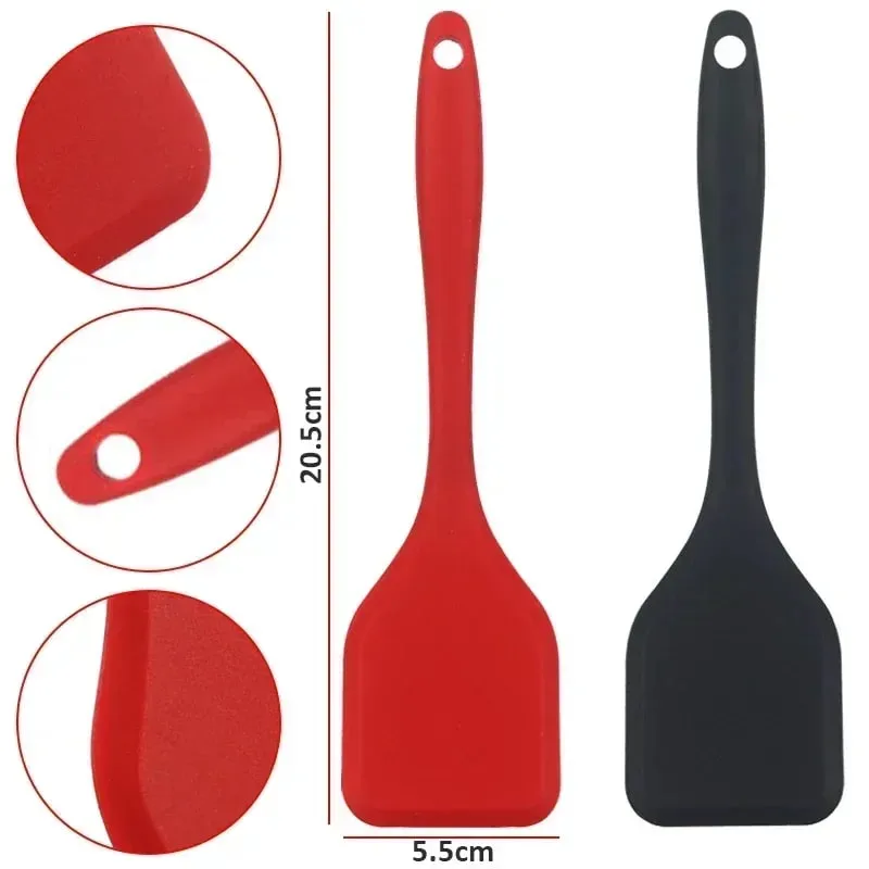 Malá 20,5 cm silikonová špachtle na vaření Hustá lopatka Smažená ryba Lopatka na omeletu Nepřilnavá špachtle Kuchyňské nástroje na vaření