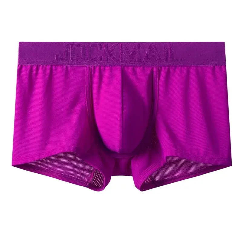 Sexy Underwear Mens Flat Corner Pants Ice Silk Breathable Youth Quadrangle Pants Guard Pants Mesh Quick Drying — image 30