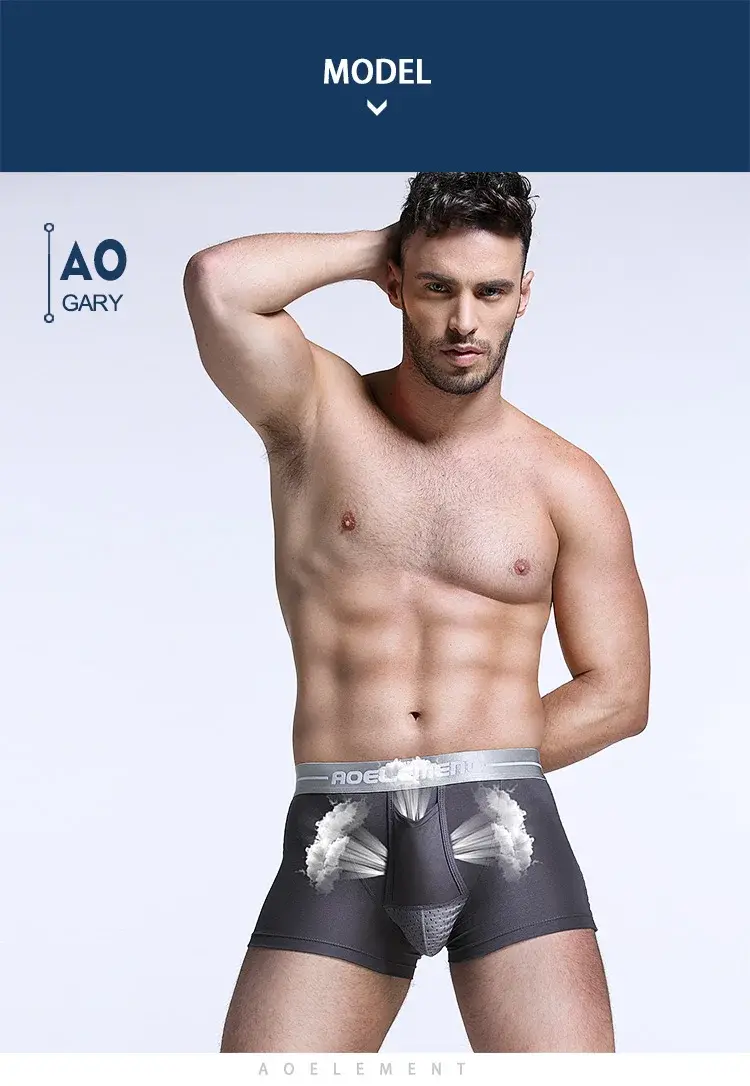 Bullet separate underwear Men's ventilated summer dry underpants Ice silk bag ice healthy boxers 3256808601319074 — image 8