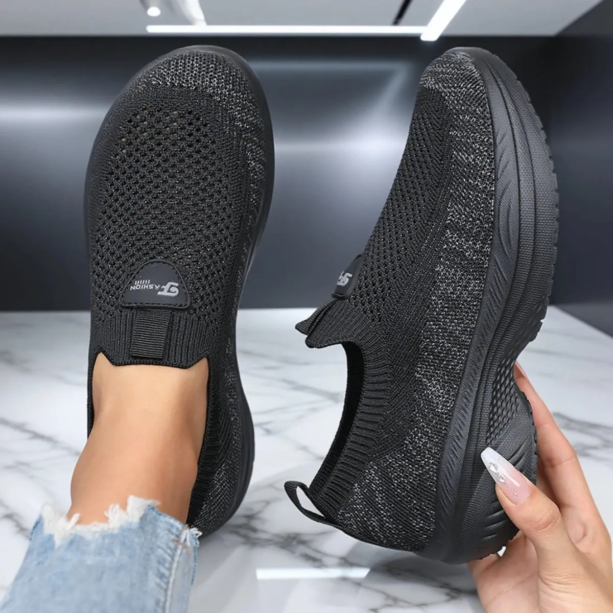 Barefoot Shoe Wide Footed Thick Soled Shoes for Both Men and Women 2025 New Spring Mesh Sports Shoes for Casual Tennis Female — image 4