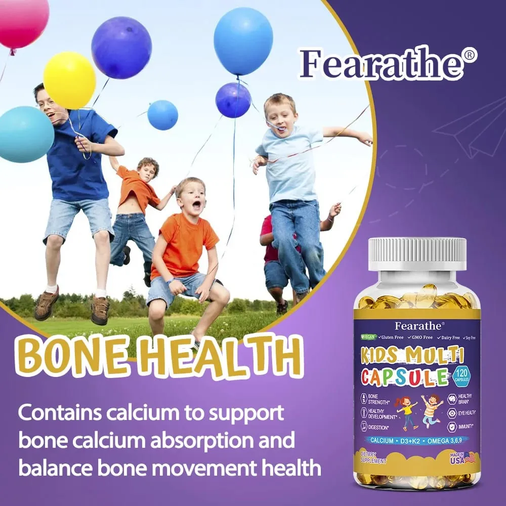 Caramelle gommose nutrizionali complete per bambini con vitamina D3, zinco e iodio per supporto immunitario e supporto alla crescita 60 caramelle gommose — image 3