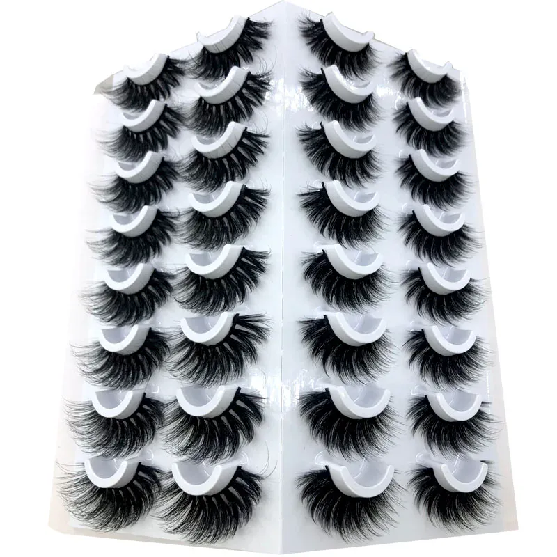 16 Pairs 3D Mink Hair False Eyelashes Natural/Thick Long Eye Lashes Wispy Makeup Beauty Extension Tools — image 3