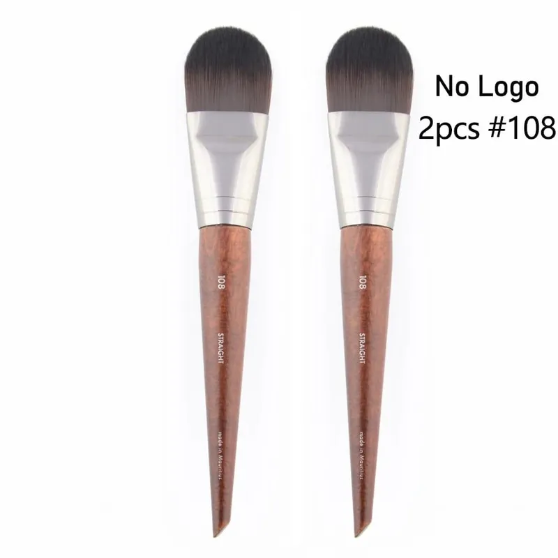 1 piece #108 Foundation Makeup brush Flat Liquid BB cream Natural wood straight Professional Face Mask Make up brushes Synthetic — image 8