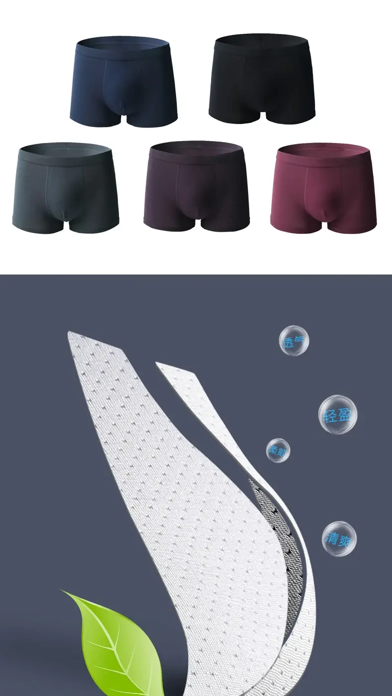 5 Pcs Men Big Size Boxer Briefs Shorts Undies Underwear Undershorts Boy Panties Cotton Underpants Knickers L XL 2XL 3XL 4XL 5XL — image 3
