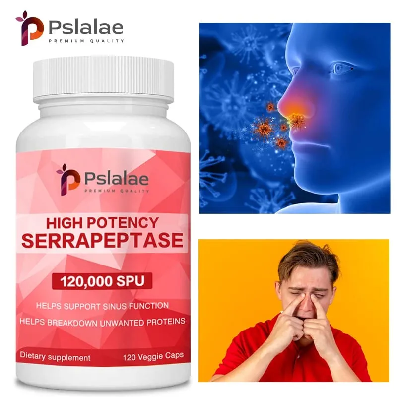 High Potency Serratiopeptidase Capsules - Supports Sinus Health and Airway Function and Improves Immunity Supplement — image 2