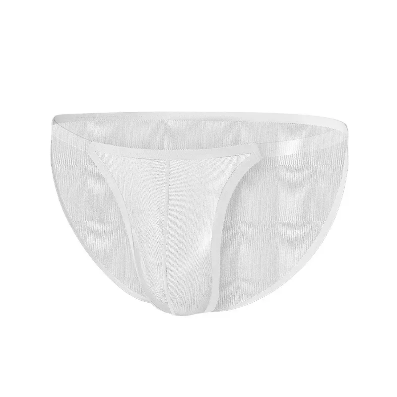 Mannen ondergoed sexy volledige mesh transparante slip dunne ijs zijde ademend lage taille sexy mannen ondergoed
