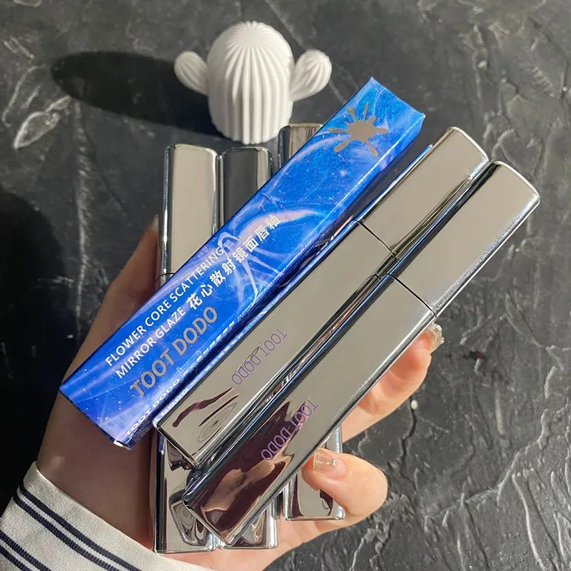 Silver Tube Five-color Clear Water Gloss Lip Gloss Moisturizing Mirror Crystal Jelly Lip Glaze Watery Texture Lip Tint Makeup — image 6