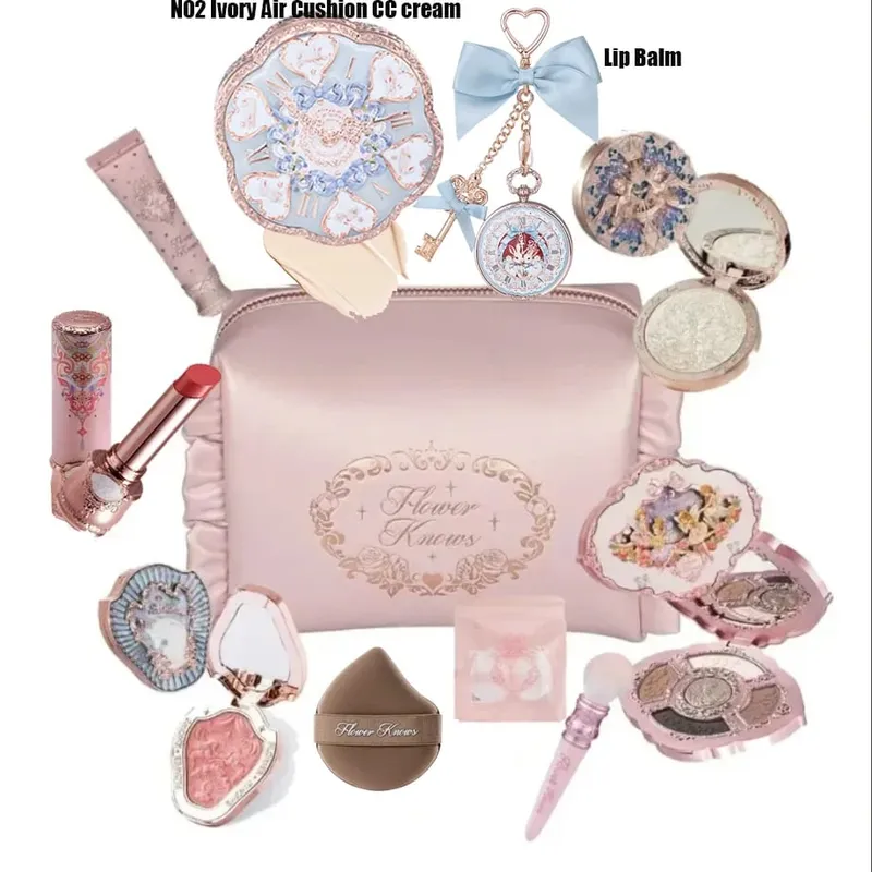 Flower Knows Makeup Set Midsummer Fairytales Flowerknows Foundation Little Angel Highlight Strawberry Rococo Lip Glaze 11pcs Kit