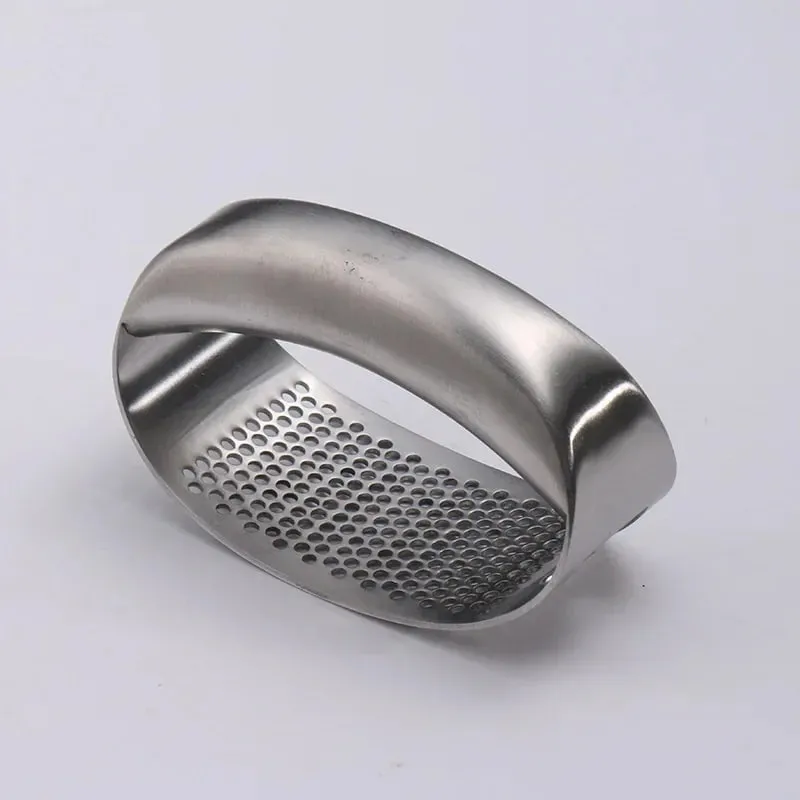 1 pcs 304 Stainless Steel Garlic Press Household Garlic Masher Kitchen Garlic Grinder Press Kitchen Accessories Tool