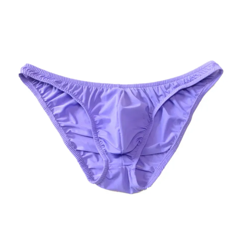 Pink Men Briefs Nylon Spandex Comfy Breathable Low-Waist Underpants Quick Dry Male Ice Silk Bikini Underwear — image 8