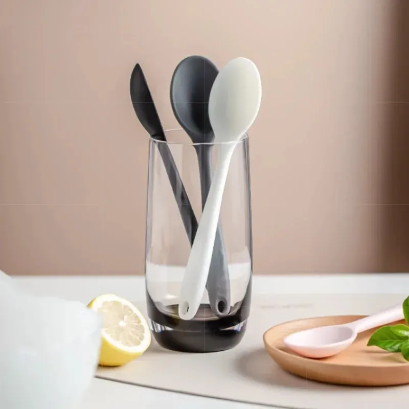 3pcs Silicone Spoon Mixing Soup Spoons Kitchen Mixing Ladle Cooking Utensils Kitchenware Tool for Stirring and Serving — image 5