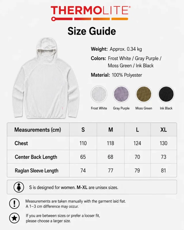 Thermolite® All Season Thermal Hoodie ทุกเพศ น้ำหนักเบา แห้งเร็ว เสื้อสเวตเตอร์สวมหัว ระบายอากาศ ฤดูหนาว Mid Layer Activewear