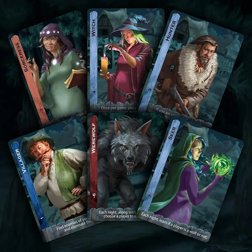 Ultimate Werewolf Revised Edition Card Game 14 Unique Roles On 34 Role Cards Keeps Games Fresh And Engaging Werewolf Party Game — image 4