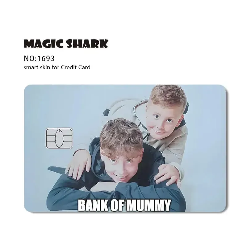 100% New Arrival Conch Money Bow Anime Speend or Save Meme Credit Card Film Debit Card Sticker Skin — image 10