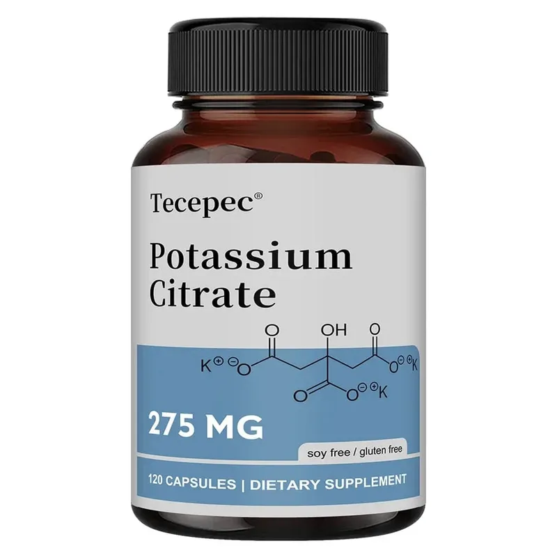 Potassium Citrate Capsules - Maintain Cell Function Strong Joints and Bone Health Regulate Blood Pressure Nerve Conduction