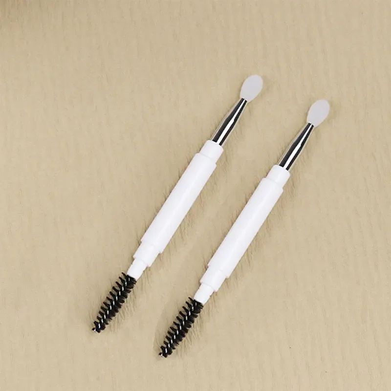 Dwustronne przenośne pędzle do makijażu Rozmiar podróżny Pędzle do makijażu Cienie do powiek Eye Brow Crease Niezbędne narzędzia kosmetyczne z pokrywką — image 9