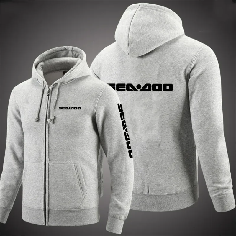 Sea Doo Seadoo Moto 2023 Men New Long Sleeves Cotton Solid Color Zipper Couples Hoodies Custom Sweatshirt Fashionable tops — image 9