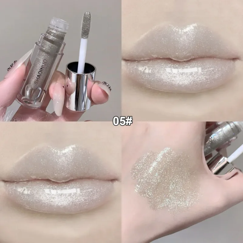 NEW Water Glazed Mirror Lip Gloss Makeup Crystal Nude Jelly Moisturizing Lip Glaze Long Lasting Black Liquid Lipstick Cosmetics — image 10