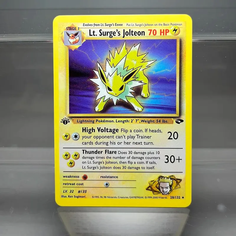 PKM Cards 1st Edition Gym Challenge 1996 Base Set Single Foil Cards Mewtwo Gengar Raichu Game Collection Cards PTCG Proxy Cards — image 11