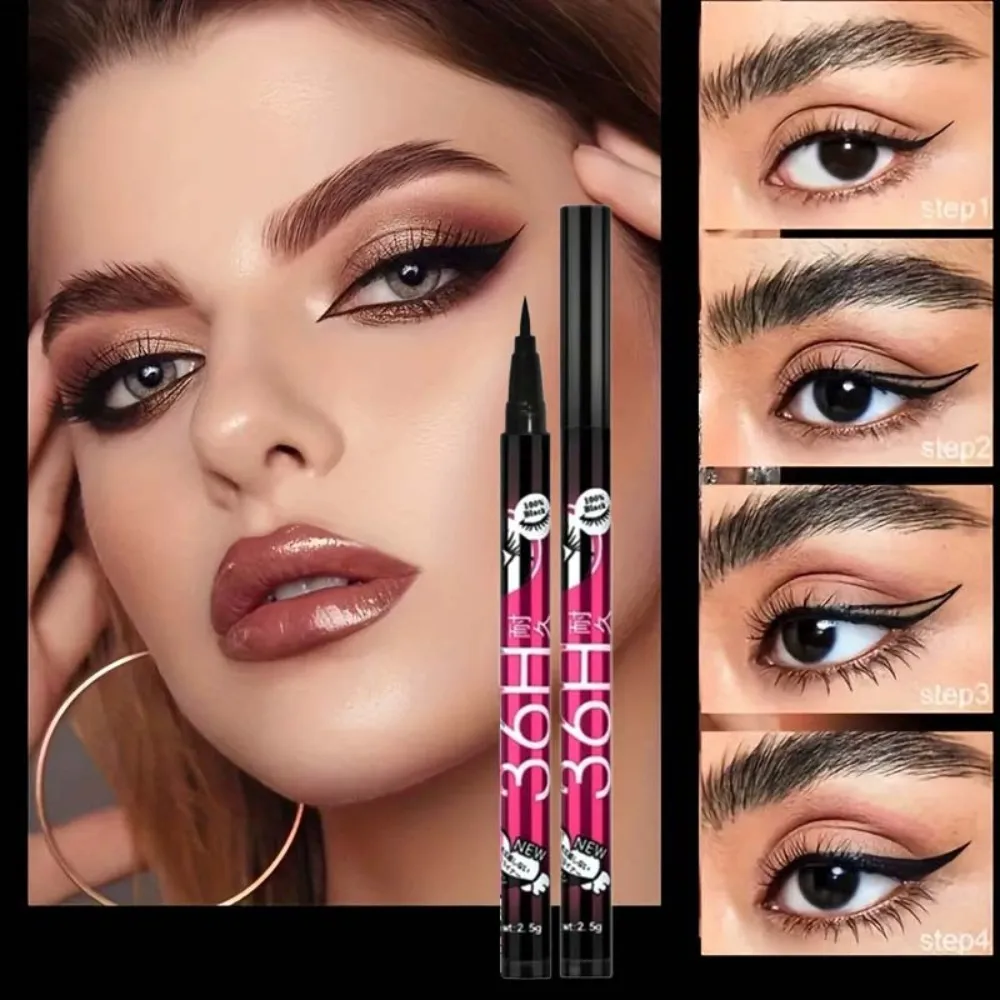 1/3/5 st Slät svart flytande Eyeliner Pen Ultrafin pennspets 36H Eye Liner Penna Vattentät Långvarig nybörjarsminkning
