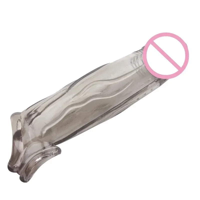 3 Colors Penis Sheath Extender Sleeve Enlarger Stretch Enhancer Delay Ejaculation Sex Toys For Men Reusable Condom Cock Ring — image 2